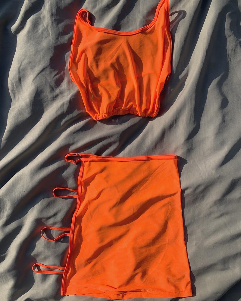 "Tahiti" 4-Piece Beach Set - Orange