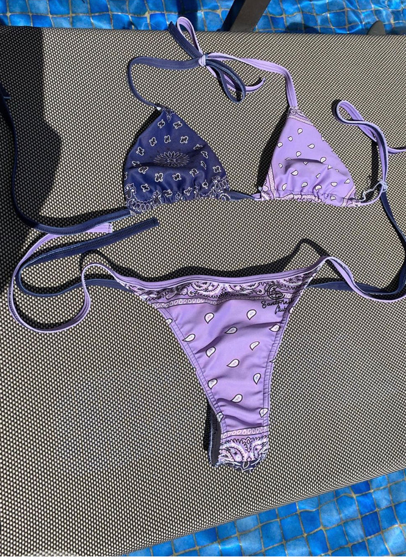 “Salvador” Two-Tone Paisley Bikini - PURPLE | LIMITED EDITION