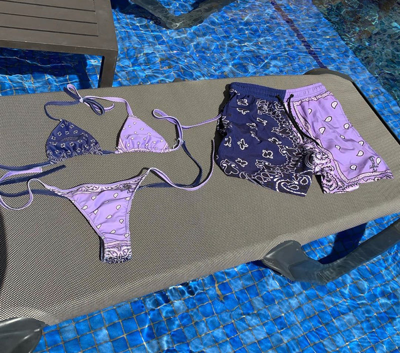 “Salvador” Two-Tone Paisley Bikini - PURPLE | LIMITED EDITION