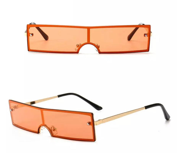 Skinny Frame Sunglasses - Orange