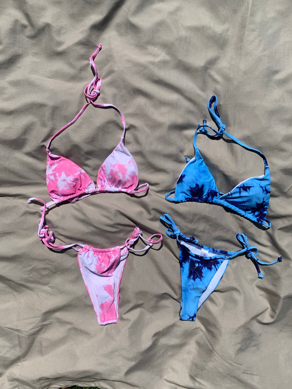 "Palm Springs" Tie Dye Bikini - Blue